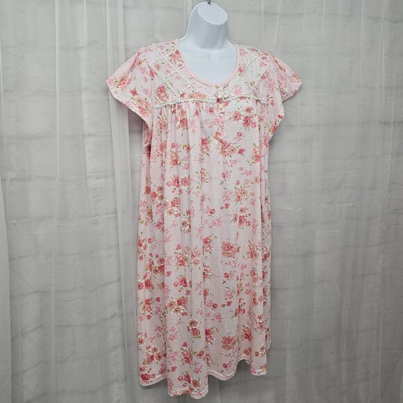 Pink Label Pink Floral Nightgown Cottage Comfy Summer 2X - Picture 5 of 11